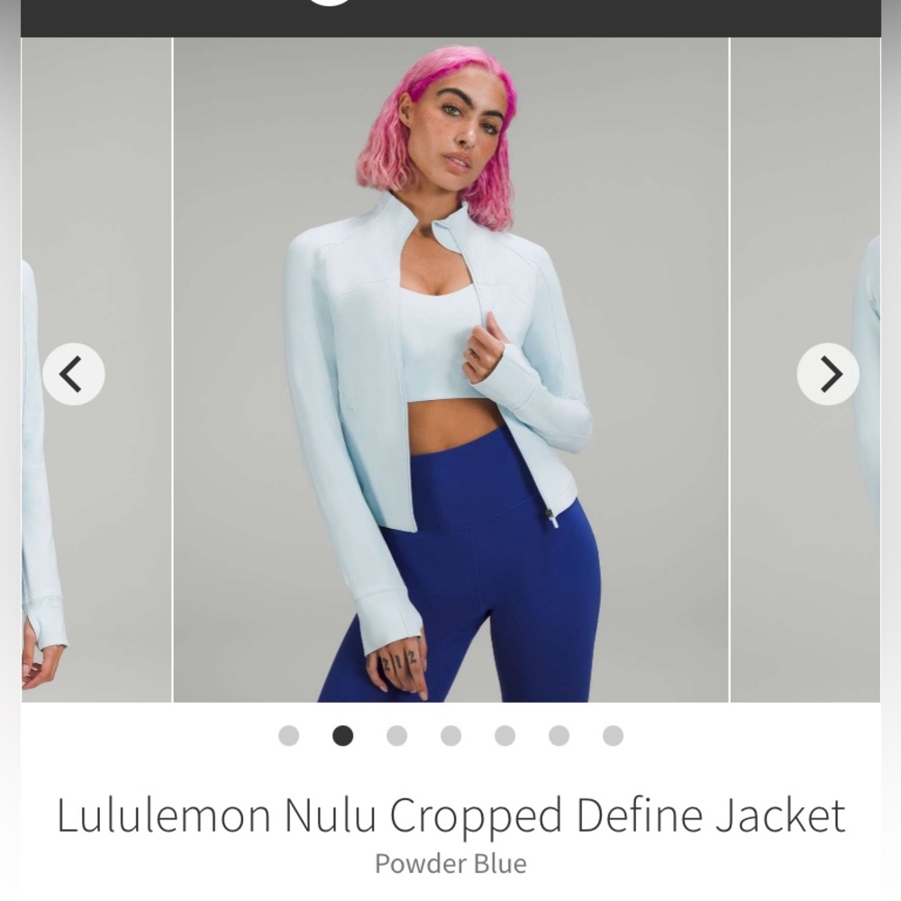 Lululemon cropped define jacket Nulu